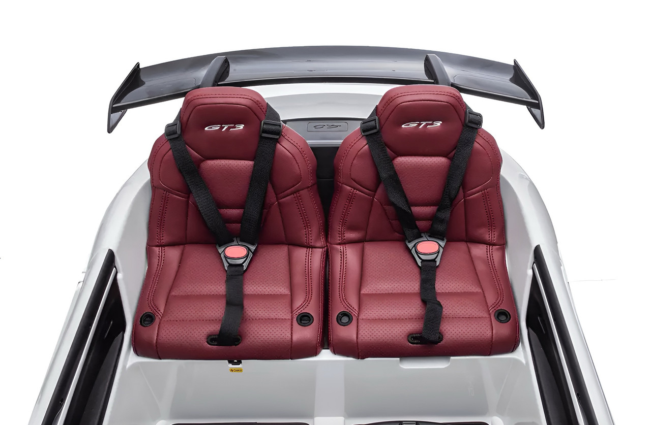 12V Licensed Porsche 911 GT3 Two-Seater Electric Ride-On Car - White