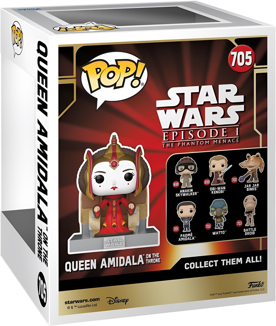 Star Wars: Phantom Menace 25th Anniversary - Queen Amidala on Throne Pop! Deluxe