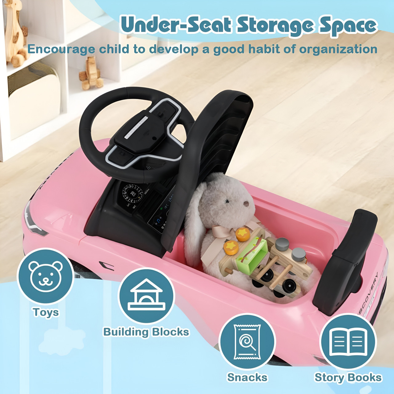 Land Rover Foot-to-Floor Ride On - Pink