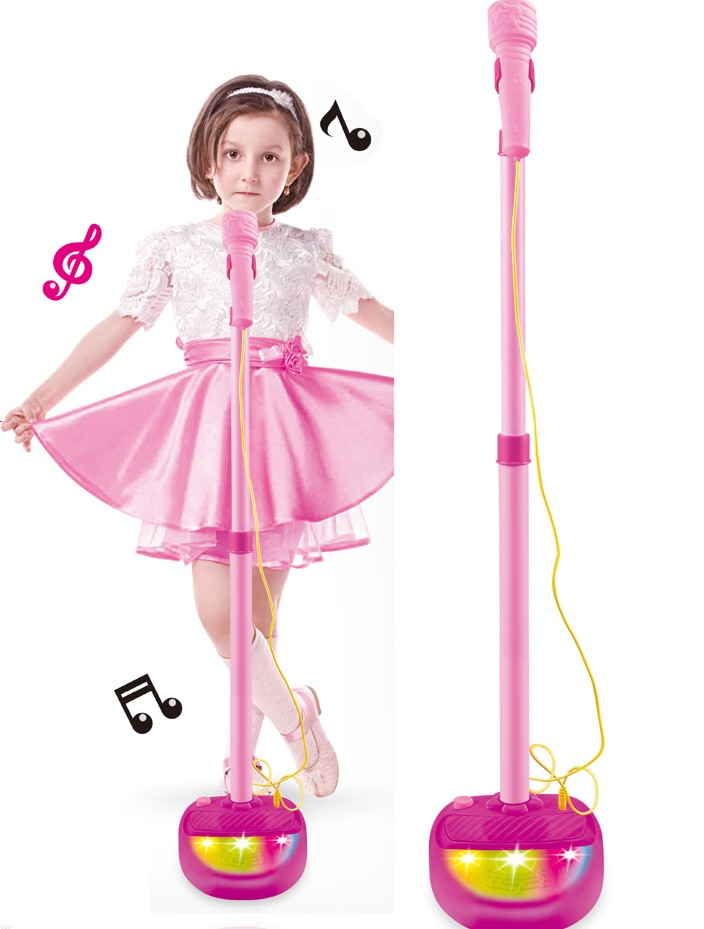 Pop Star Kids Microphone with Lights & Music - Pink