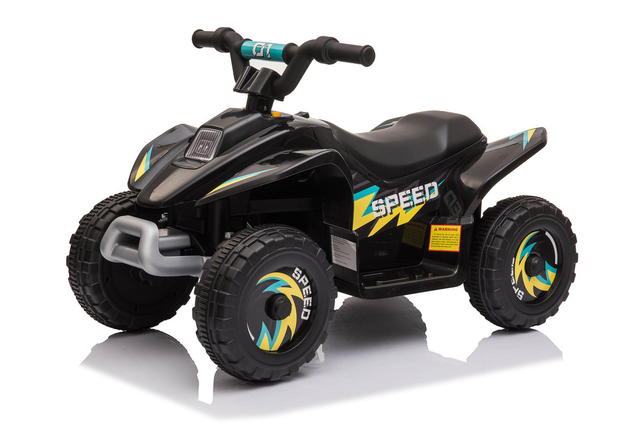 Kids 6V Electric ATV Quad Rechargeable Battery Ride On - Black