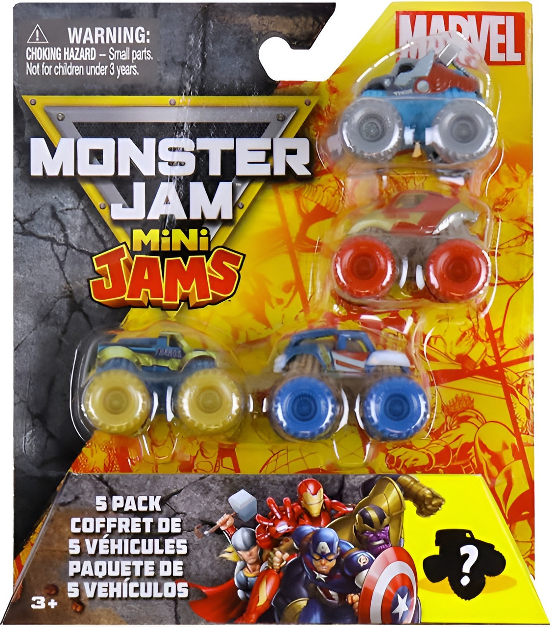 Monster Jam Mini Jams Marvel 5 Pack