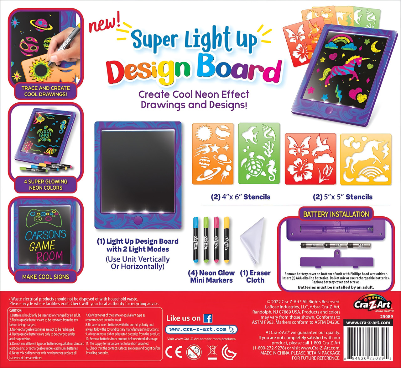 Cra-Z-Art Super Light Up Design Board