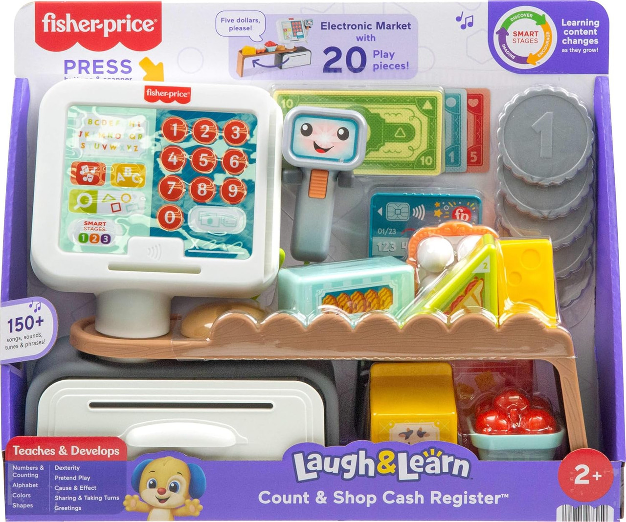 Fisher-Price Toddler Learning Toy Laugh & Learn Count & Shop Cash Register