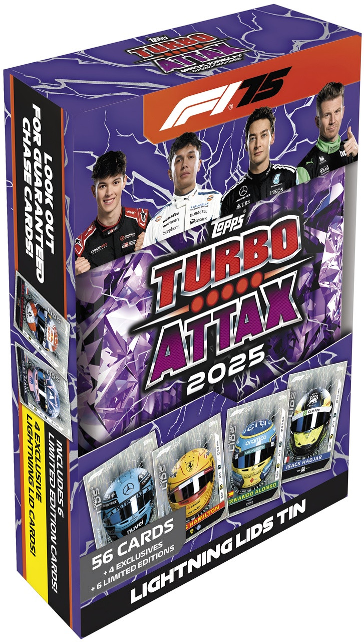 Topps Formula 1 - Turbo Attax 2025 Trading Card Mega Tin Topps Formula 1 - Turbo Attax 2025 Trading Card Mega Tin