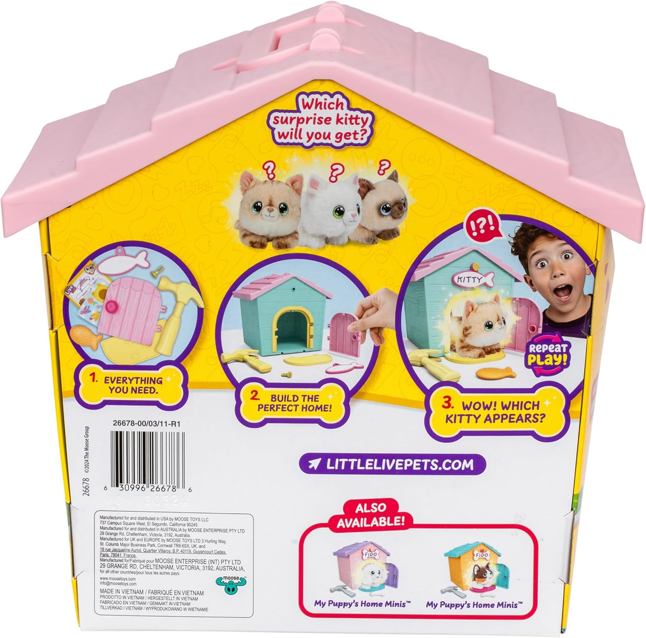 Little Live Pets My Kitty's Home Mini Playset Plush Reveal