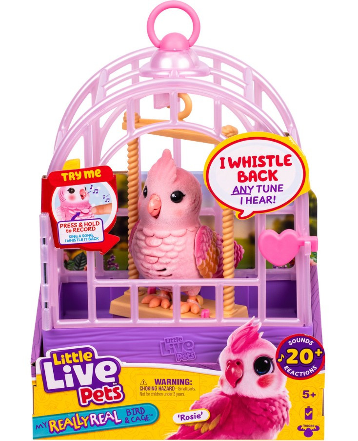Little Live Pets My Really Real Bird & Cage