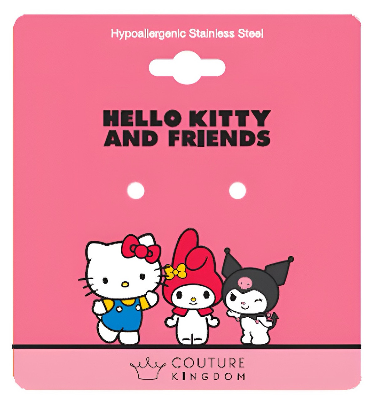 Sanrio Hello Kitty My Melody Stud Earrings - Silver Sanrio Hello Kitty My Melody Stud Earrings - Silver
