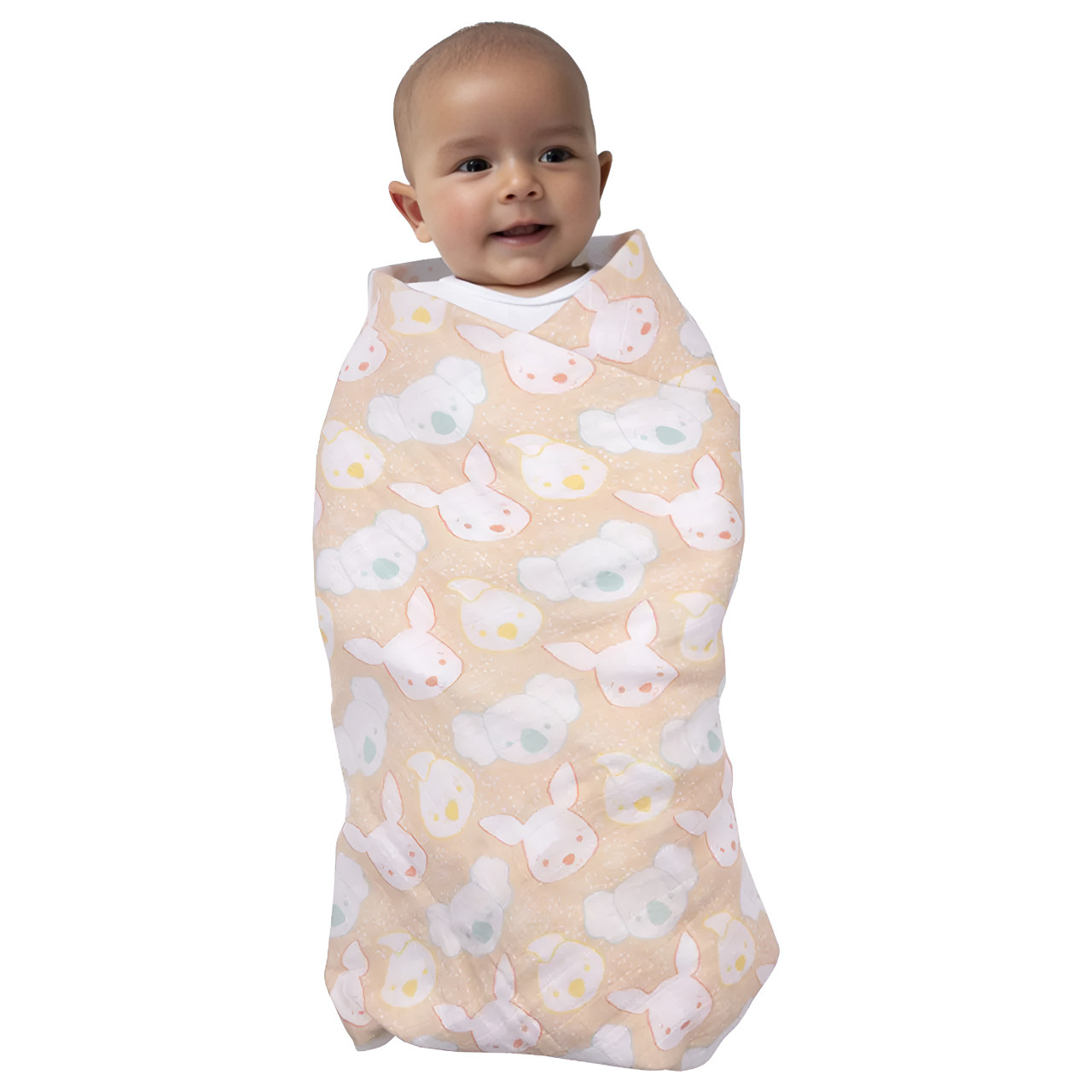 Playgro Home - Fauna Friends Muslin Swaddle & Pram Clips