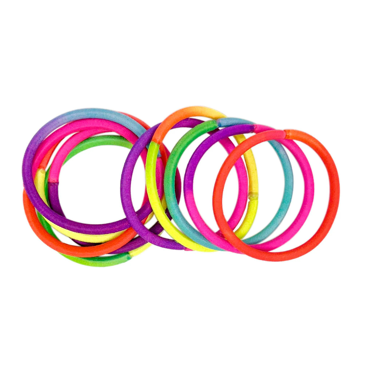 Rainbow Two-Tone Hair Elastics