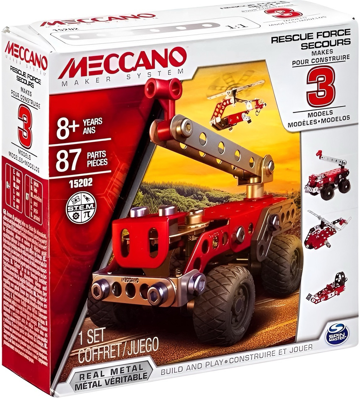 Meccano 3 Multi Model Set - Rescue Force Meccano 3 Multi Model Set - Rescue Force