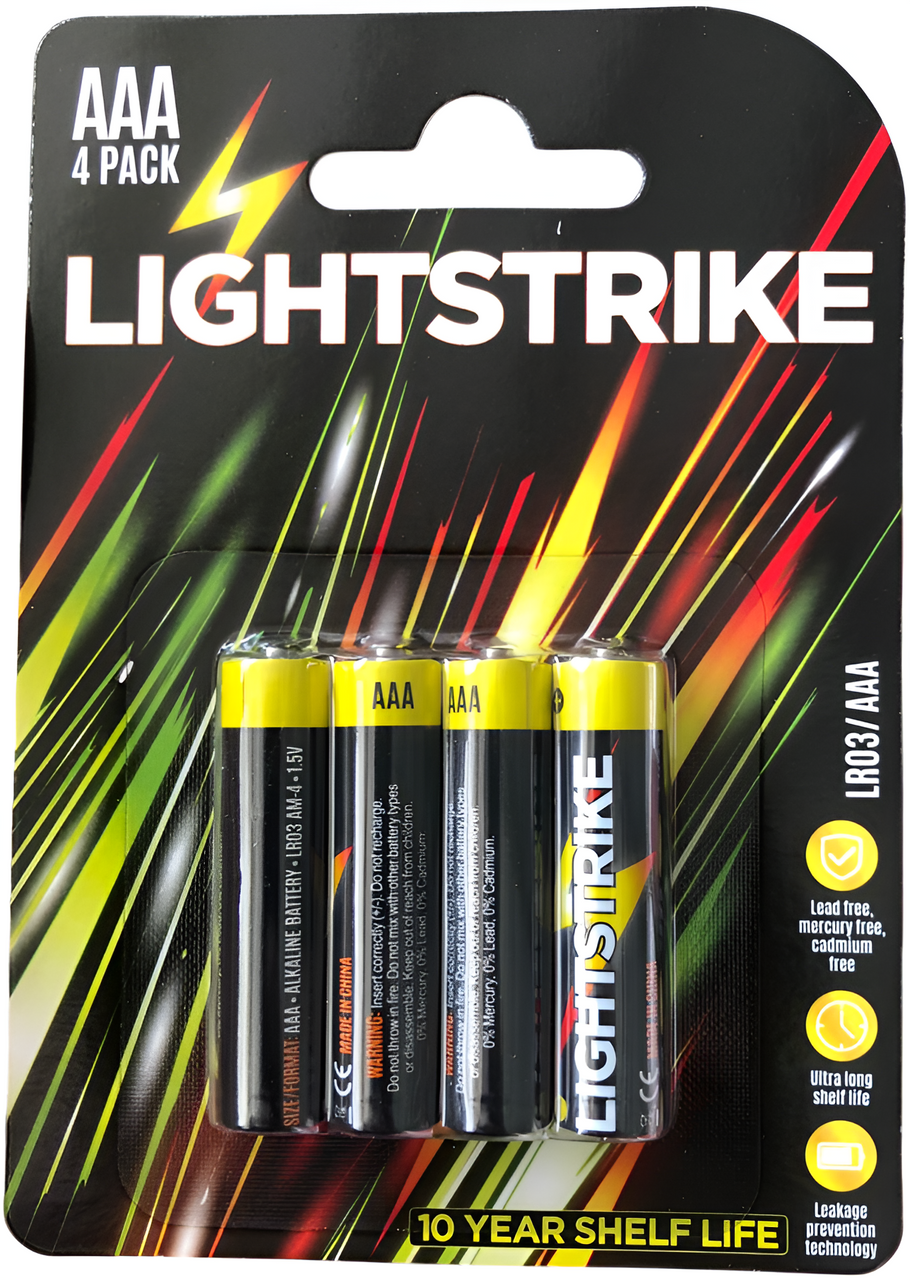 AAA Alkaline Batteries 4 Pack