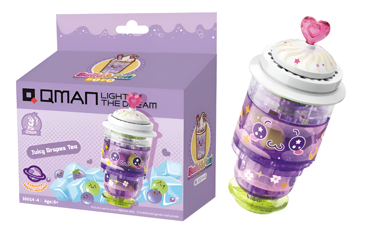 Qman Keepply Fun Bubble Tea Lighten The Dream Building Blocks Set