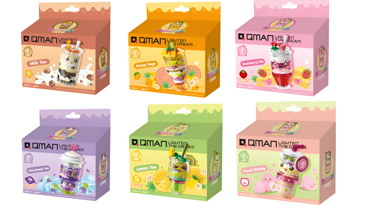 Qman Keepply Fun Bubble Tea Lighten The Dream Building Blocks Set