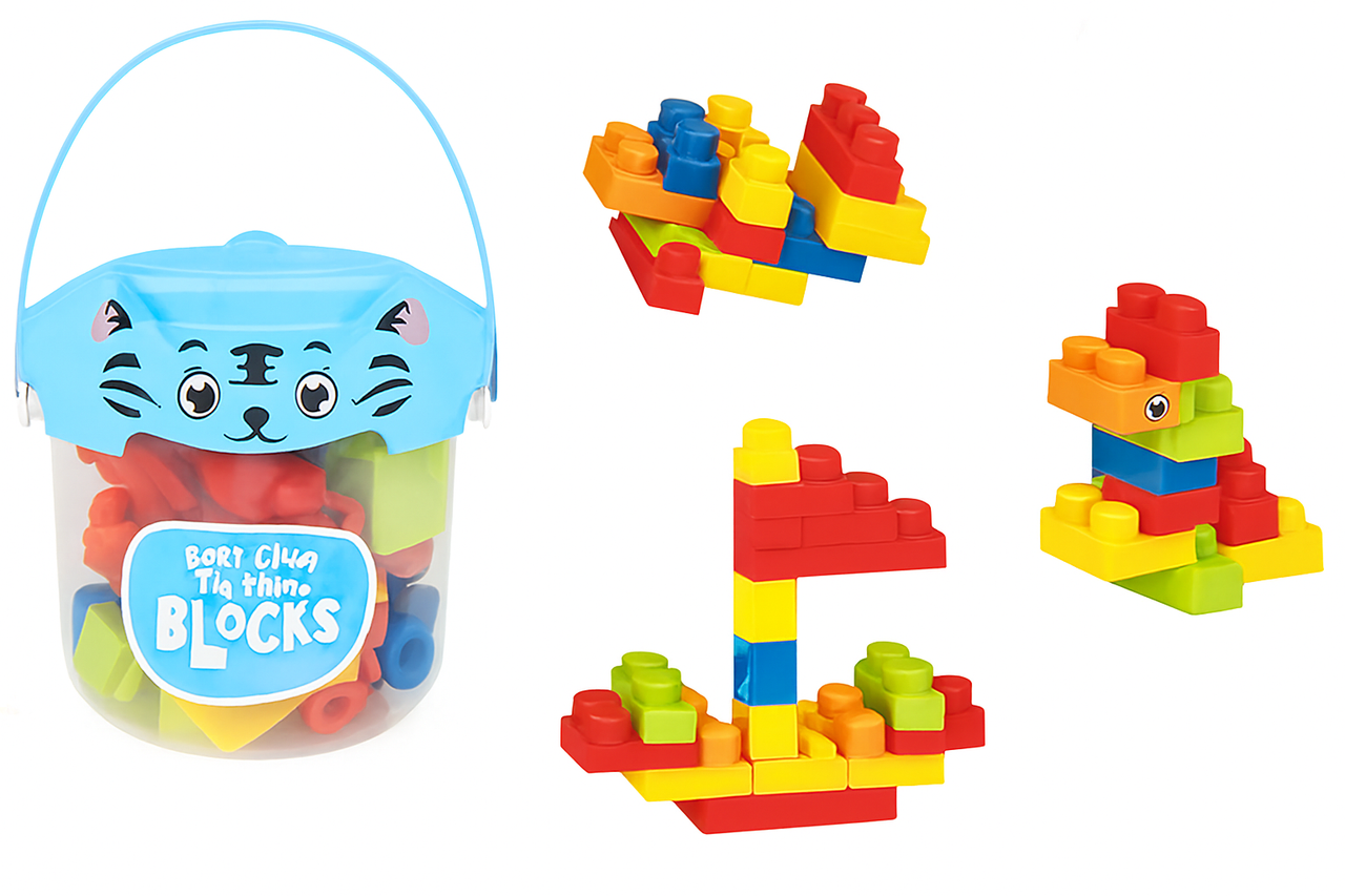 Softblocks Tiger Bucket 16pcs 