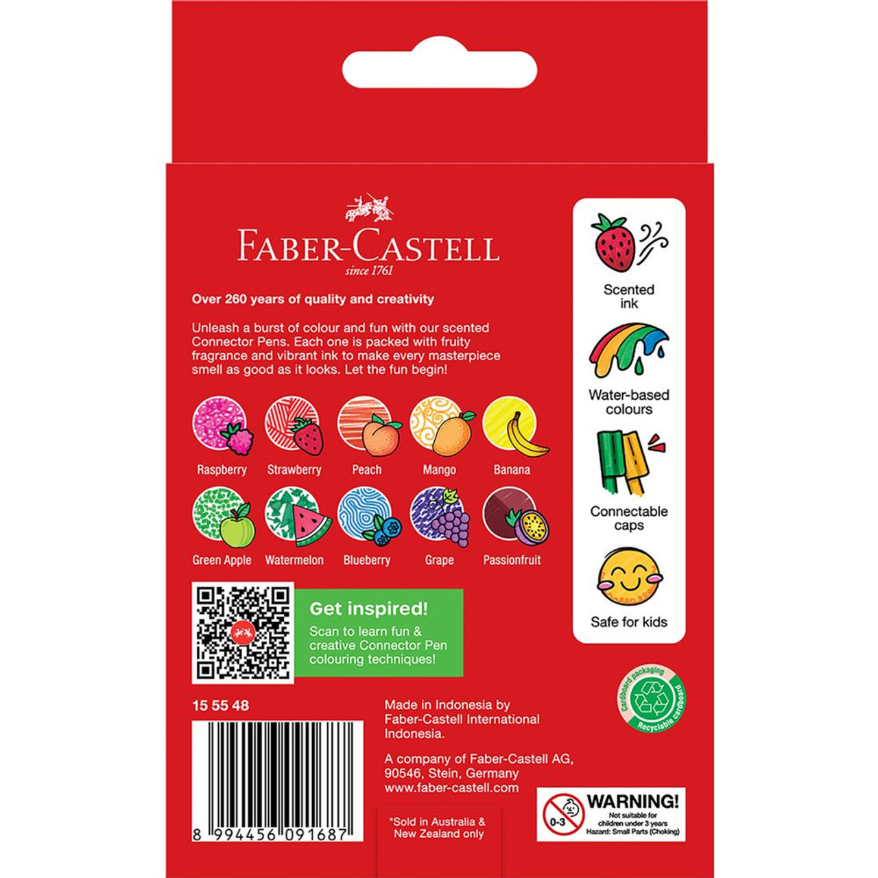 Faber-Castell Connector Pens Fruity Scents 10 Pack Faber-Castell Connector Pens Fruity Scents 10 Pack