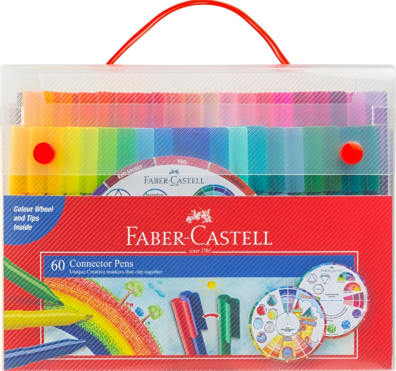 Faber-Castell 60 Colour Marker Connector Pen + Colourwheel