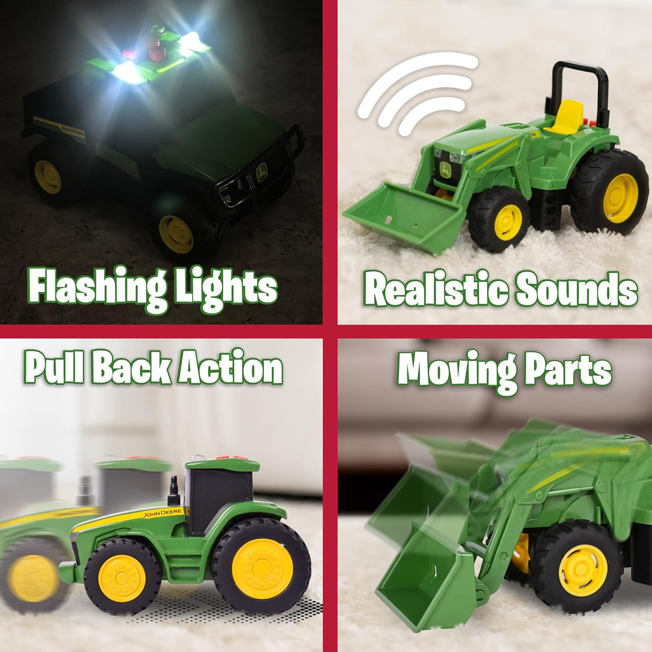 John Deere Lights & Sound Mini Tractors  John Deere Lights & Sound Mini Tractors