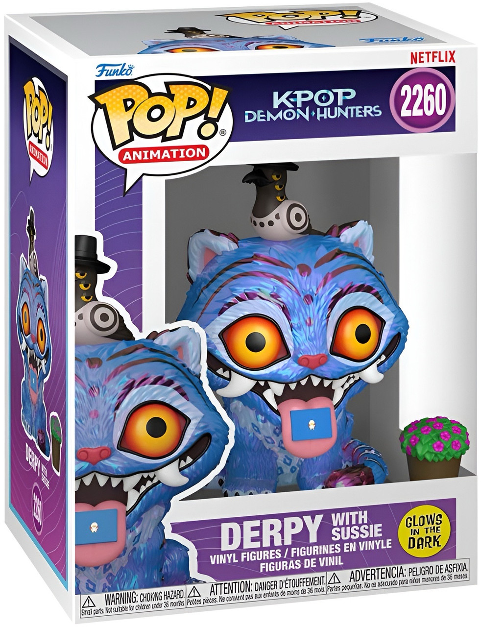 Netflix - KPop Demon Hunters - Derpy (with Sussie) Glow Pop! Vinyl Figure