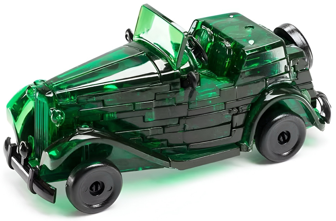 3D Crystal Puzzle - Green Classic Car