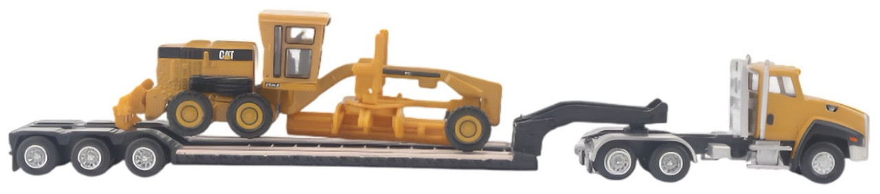 CAT Peterbilt Model 389 with Trail King Lowboy Trailer and Cat Load