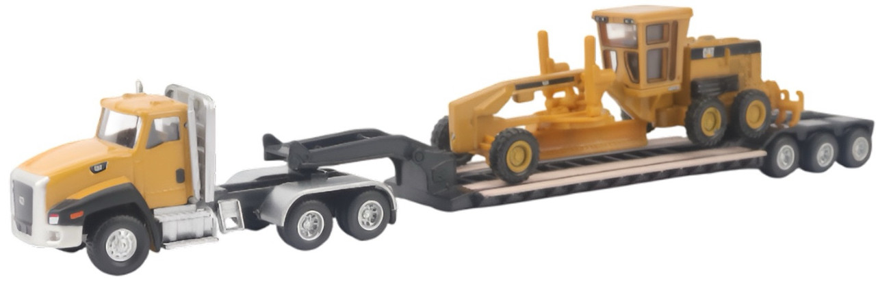 CAT Peterbilt Model 389 with Trail King Lowboy Trailer and Cat Load