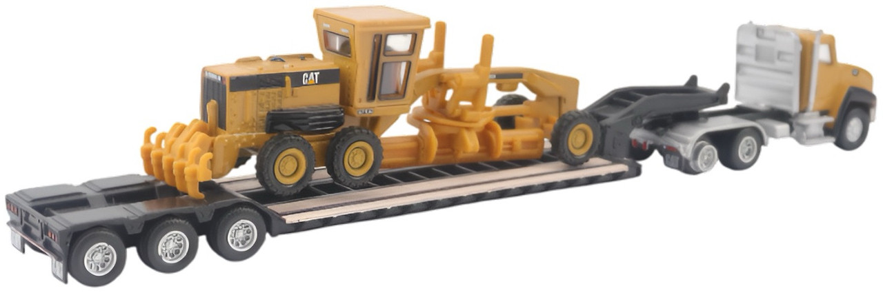 CAT Peterbilt Model 389 with Trail King Lowboy Trailer and Cat Load