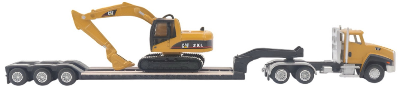 CAT Peterbilt Model 389 with Trail King Lowboy Trailer and Cat Load