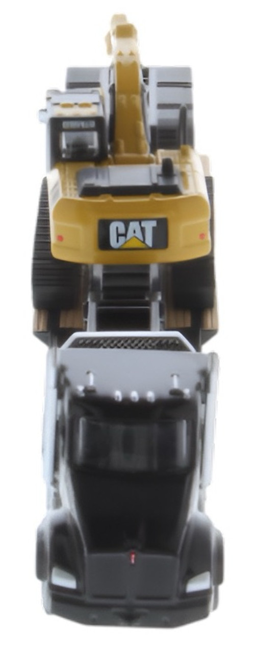 CAT Peterbilt Model 389 with Trail King Lowboy Trailer and Cat Load