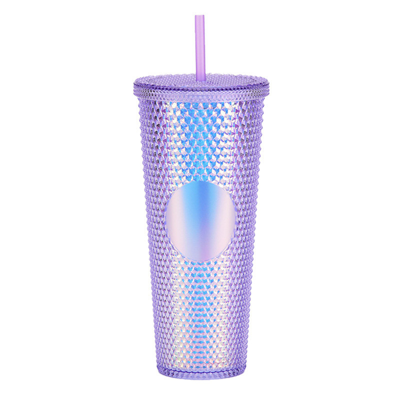 Purple Crystal Studded Tumbler 700ml 