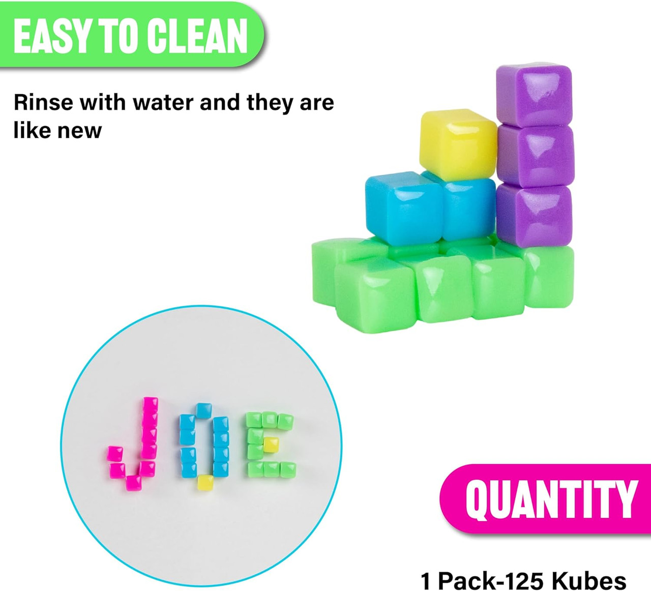 StickiKubes Mini Stacking Cubes - 125pcs
