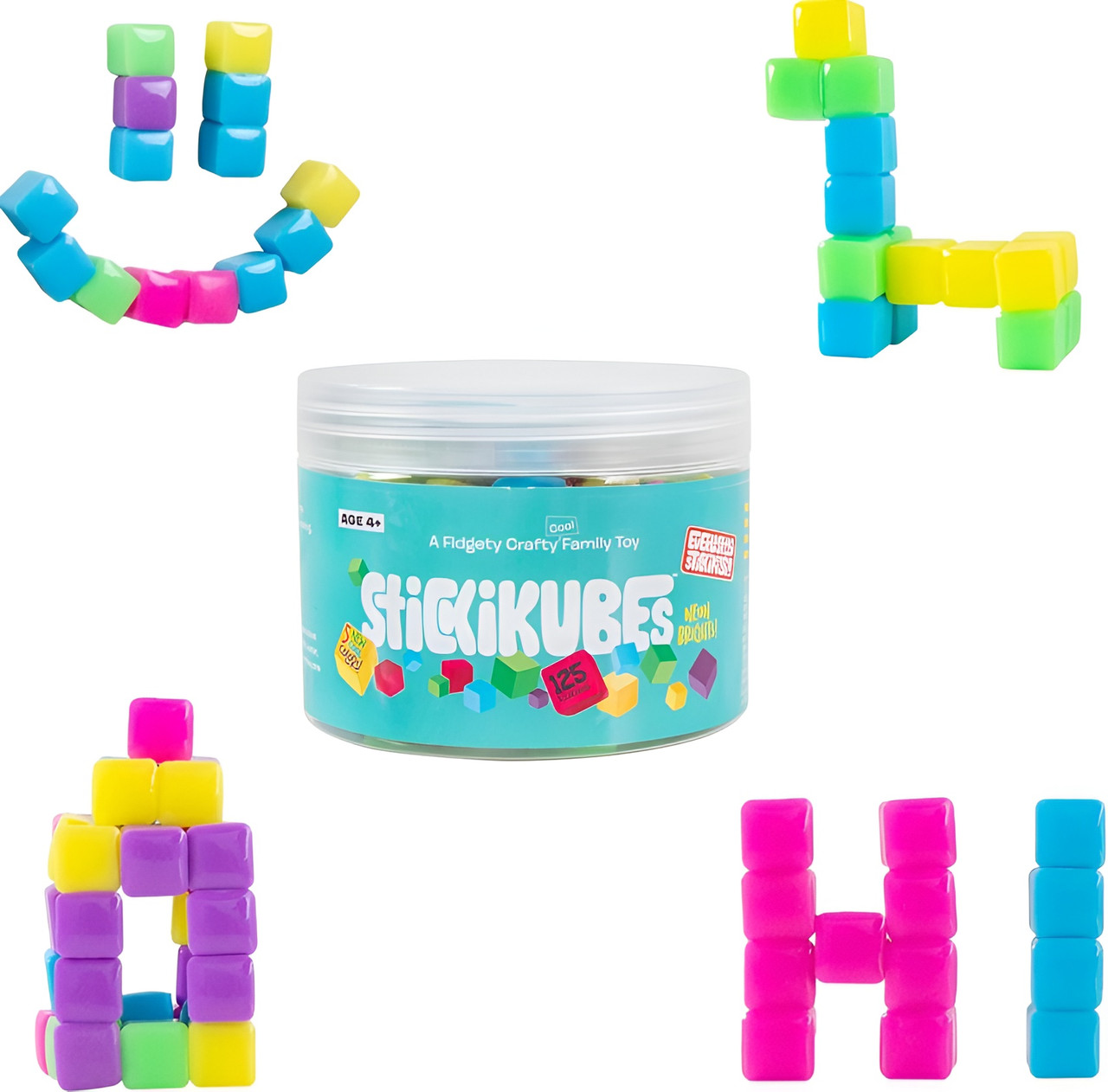 StickiKubes Mini Stacking Cubes - 125pcs