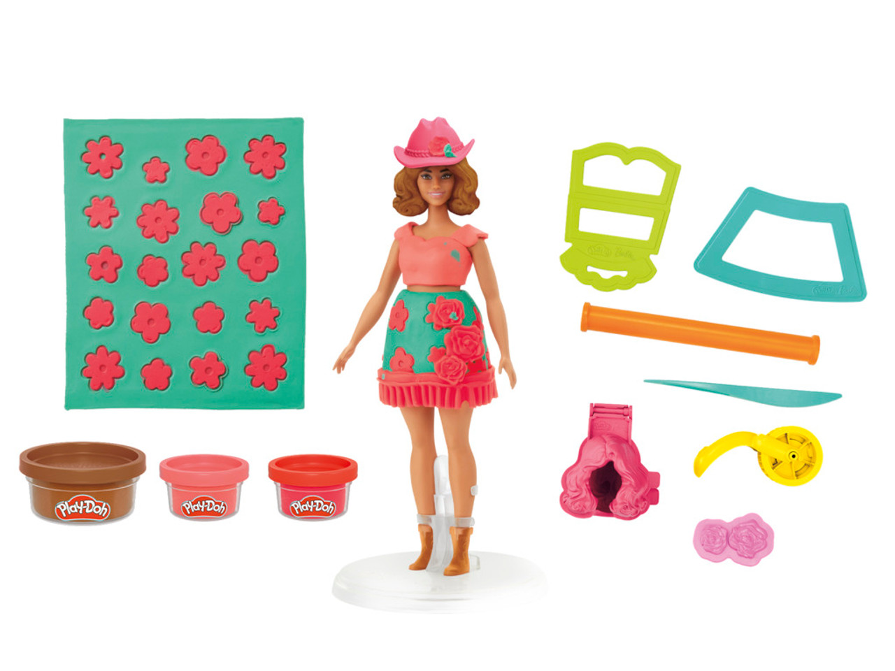 Play-Doh Barbie Florals and Fringe Doll Set