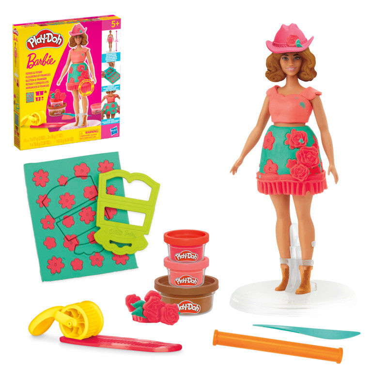 Play-Doh Barbie Florals and Fringe Doll Set