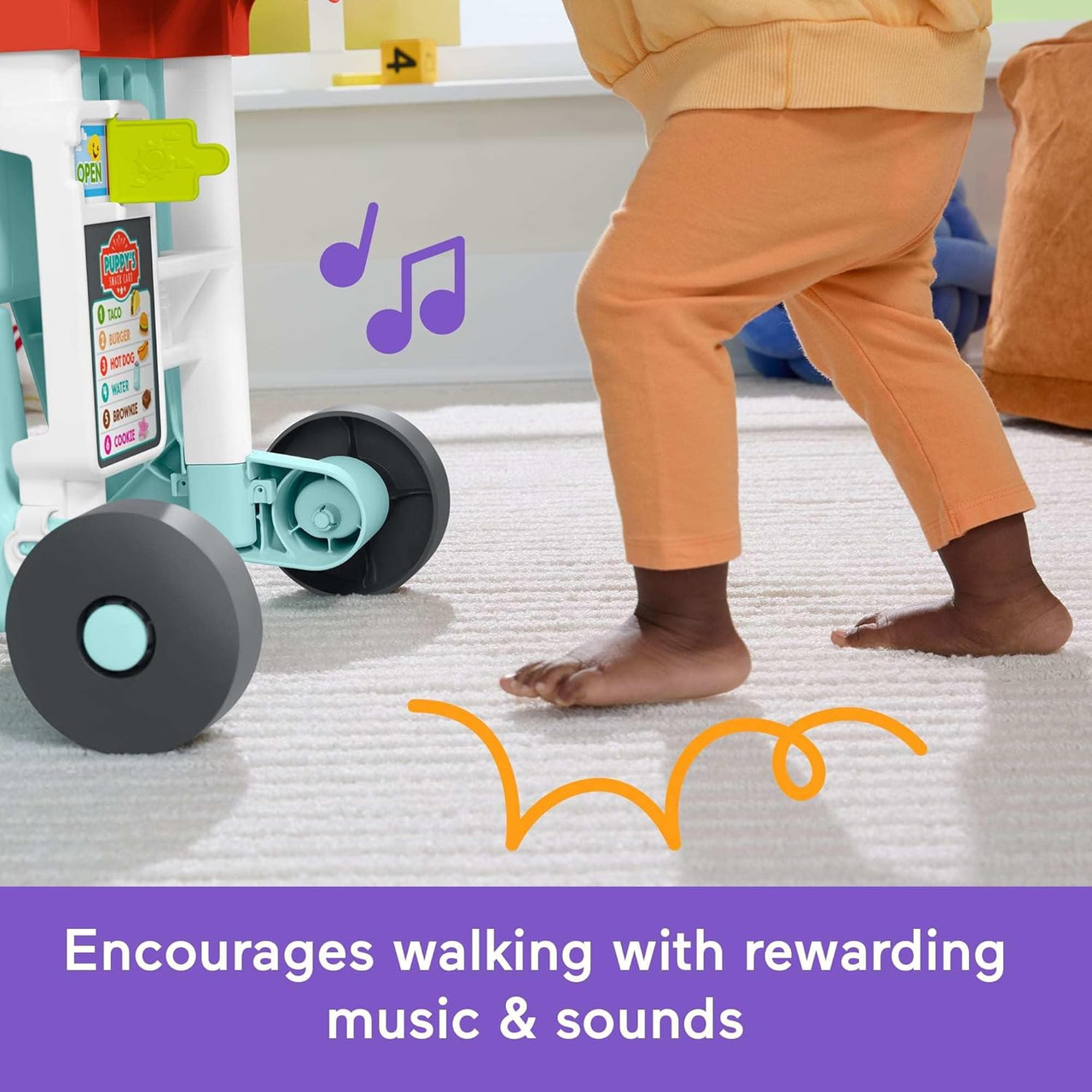 Fisher-Price Laugh & Learn 4-in-1 Snack Cart Walker