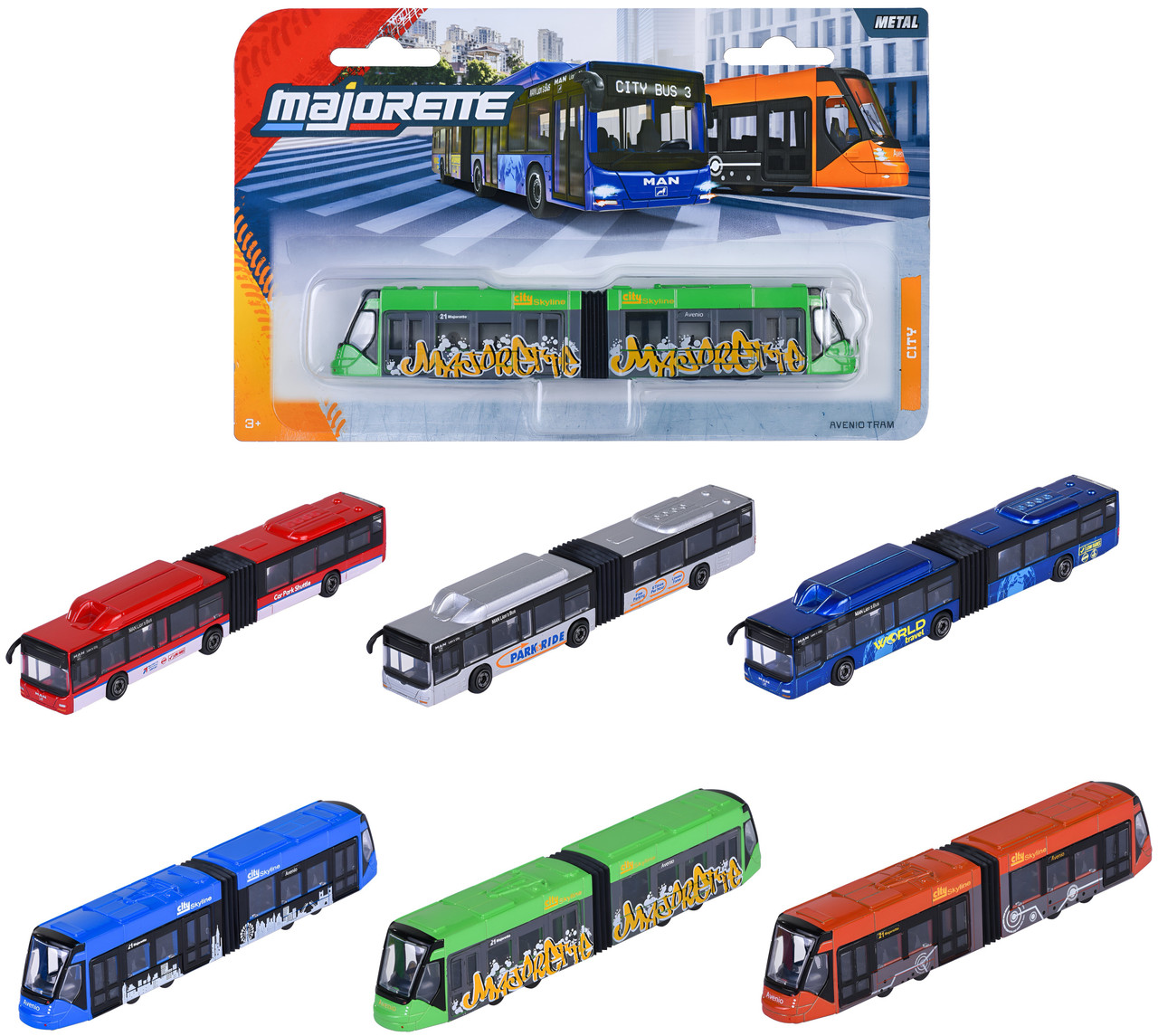 Majorette City Bus MAN and Siemens Avenio Tram