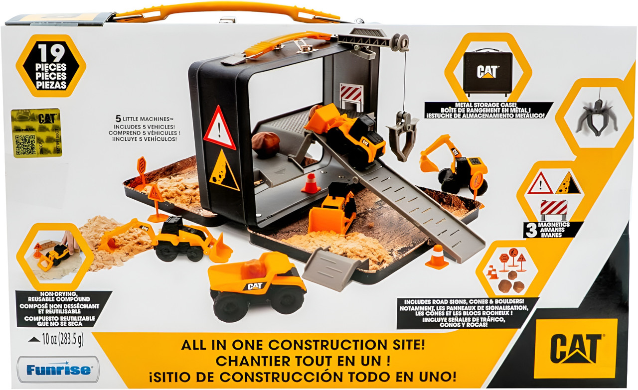 CAT Little Machines Store N Go Playset with 3 Vehicles