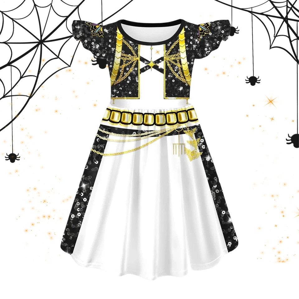 Demon Hunters Costume Black/Gold Dress V2 