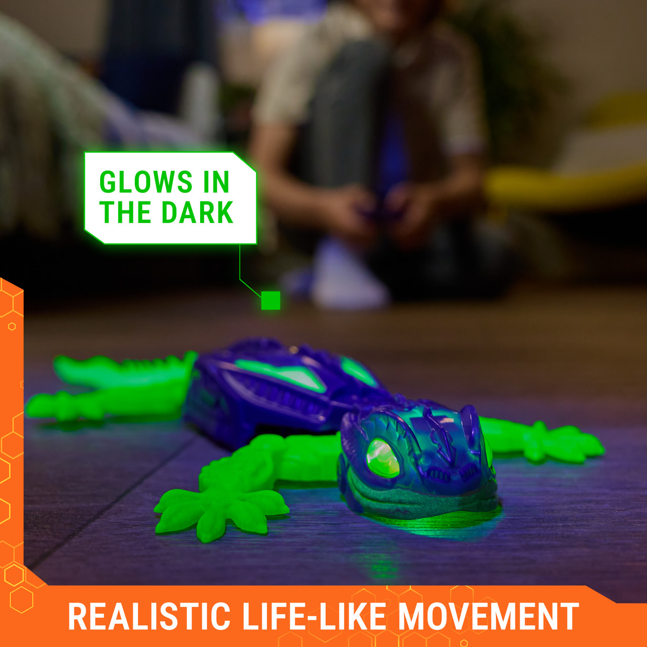 HEX BOTS Wall Crawler Glow-in-the-Dark Gecko HEX BOTS Wall Crawler Glow-in-the-Dark Gecko