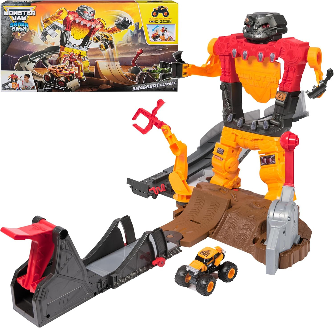 Monster Jam 1:64 Smash & Bash Smashbot Playset Monster Jam 1:64 Smash & Bash Smashbot Playset