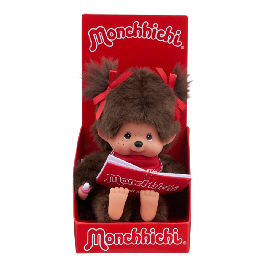 Monchhichi Girl Reading Plush