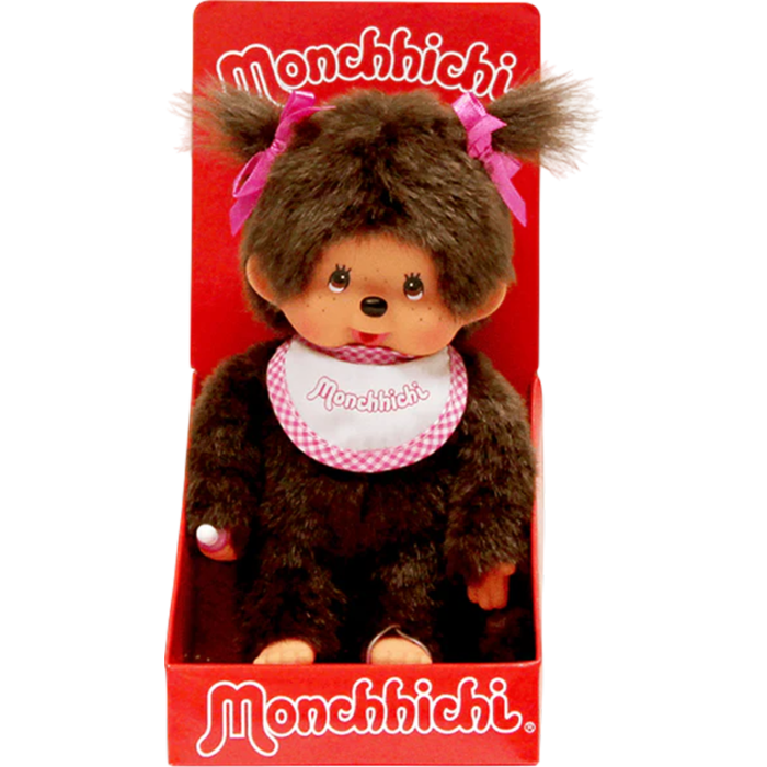 Monchhichi Girl Classic Pink Plush Doll