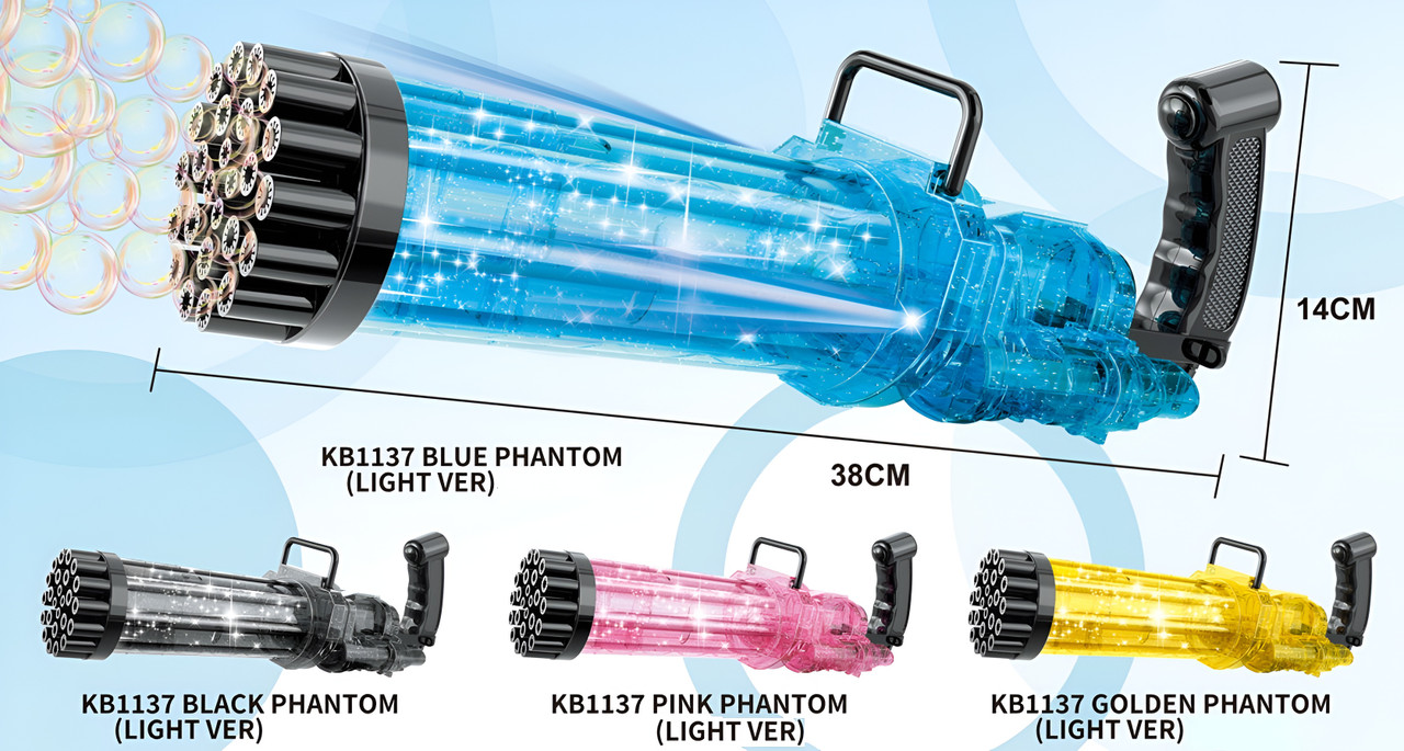 Phantom Light Electric Bubble Gun Machine 25 Holes