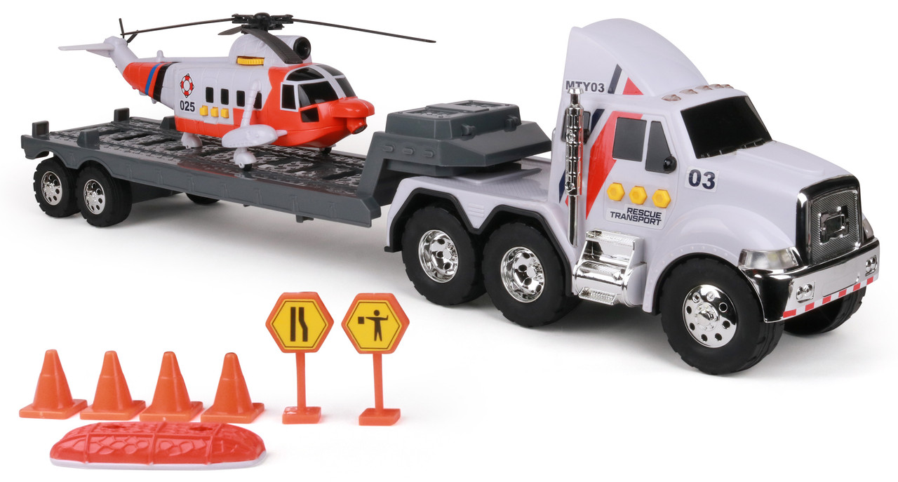 Mighty Fleet Titans Flatbed Truck with Helicopter