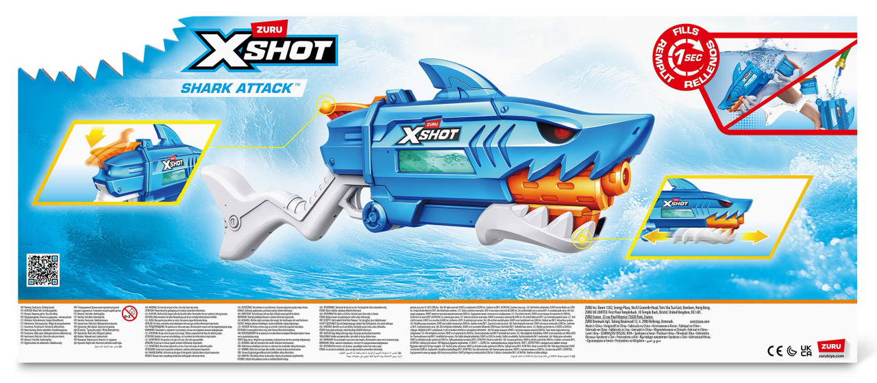 X Shot Water Shark Attack Fast-Fill Water Blaster