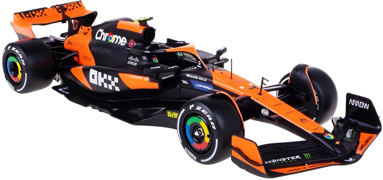 Bburago 1:24 Die-cast F1 McLaren MCL38 2024 w/ Driver Figure - #4 Lando Norris