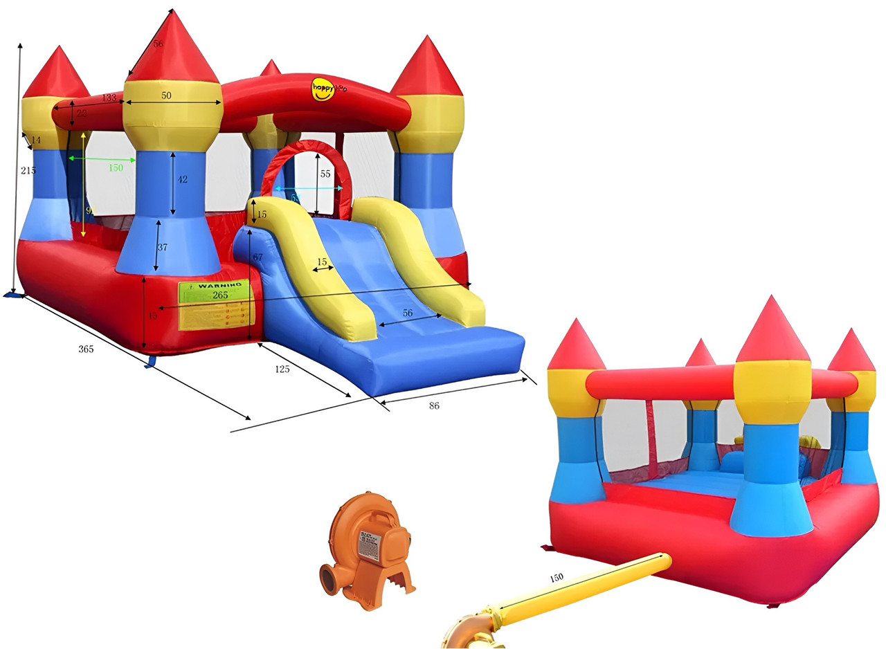 Happy Hop - Castle Bouncer with Slide