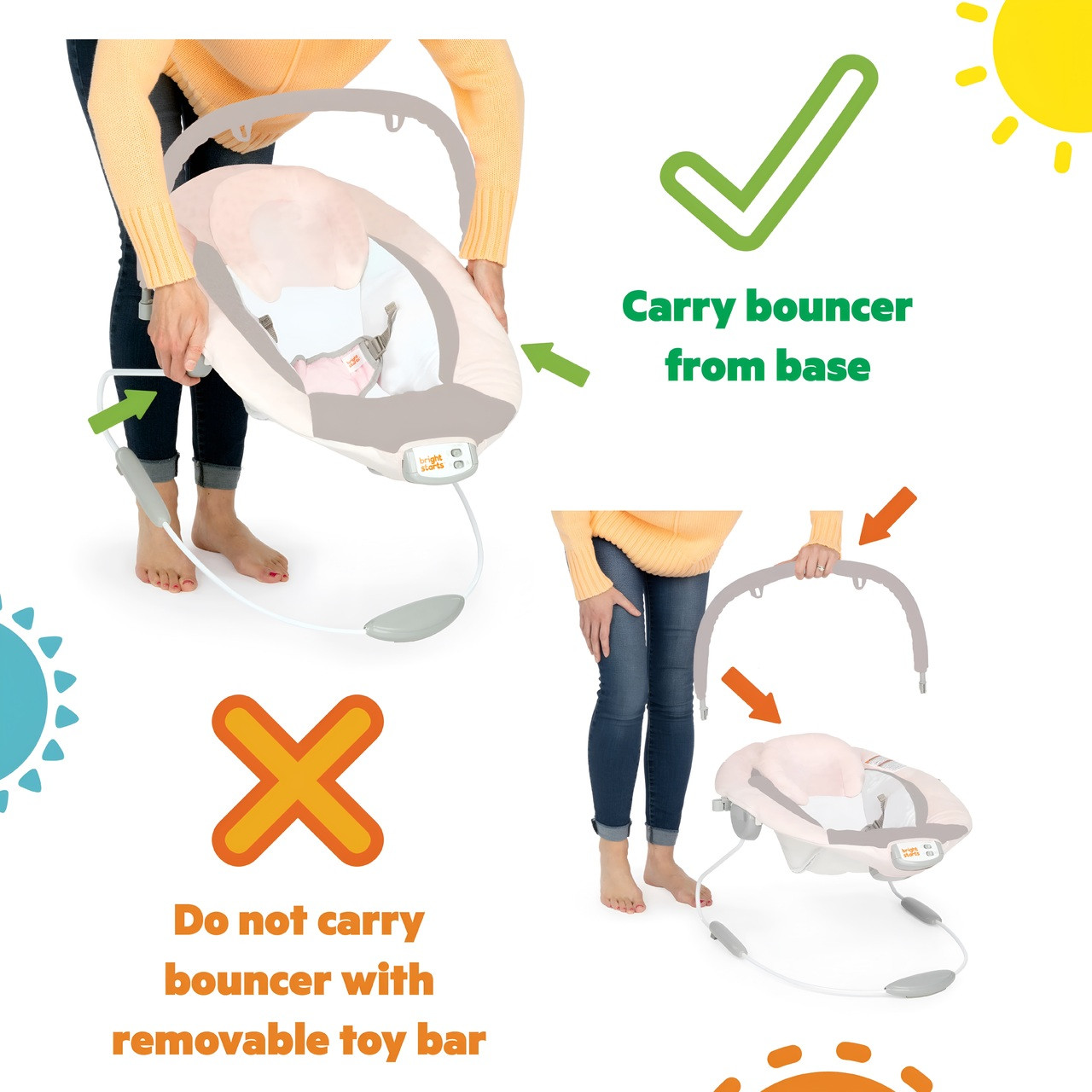 Bright Starts Disney Baby Stitch Ohana Paradise Vibrating Bouncer