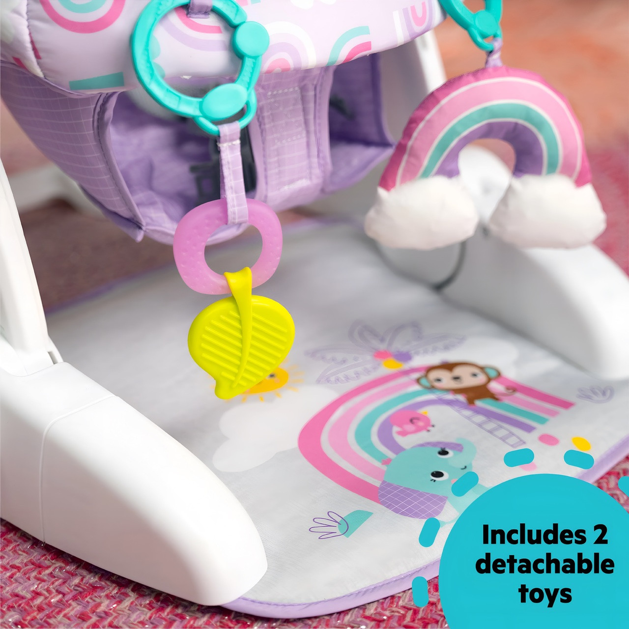 Bright Starts Learn-to-Sit 2-Position Floor Seat - Purple Paradise