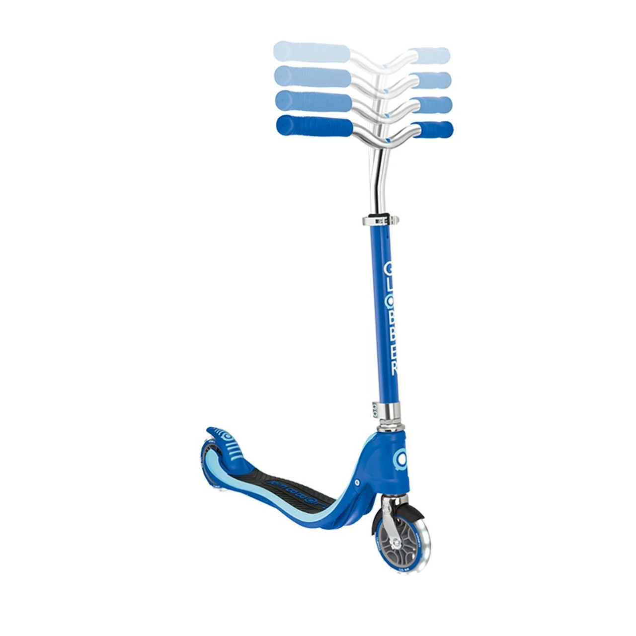 Globber Flow 125 with Light Up Wheels Scooter - Navy Blue